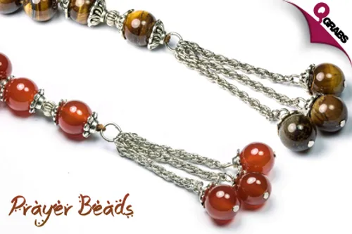 From QR99 Get Beautiful Genuine Tiger Eye OR Agate Gemstone Prayer Beads! (Up to QR399 Value)